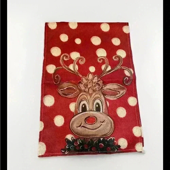 Martha Stewart Holiday TABLE RUNNER CHRISTMAS. RUDOLPH REINDEER 12” x 72”. - Picture 6 of 10